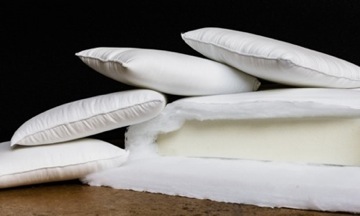 Cuscino di gommapiuma più falda di ovatta poliestere e cotone